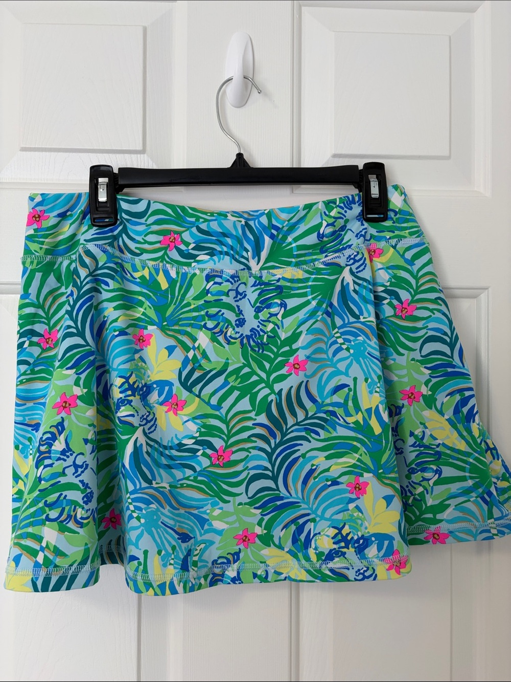 Lilly Pulitzer Luxletic Aila Skort Skirt UPF 50+ Multi Via Parigi Lion Sz L - Picture 3 of 5